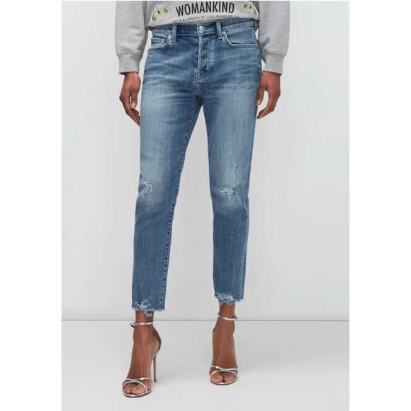 7 FOR ALL MANKIND Broken Twill Josefina Straight Leg Denim Jean // 0  7U303067 - Picture 1 of 13